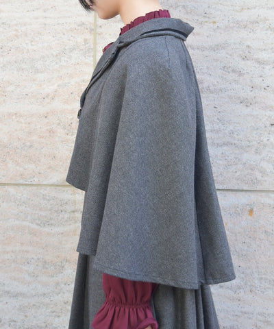 Herringbone Cape Jacket