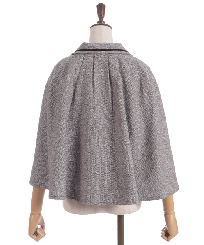 Herringbone Cape Jacket