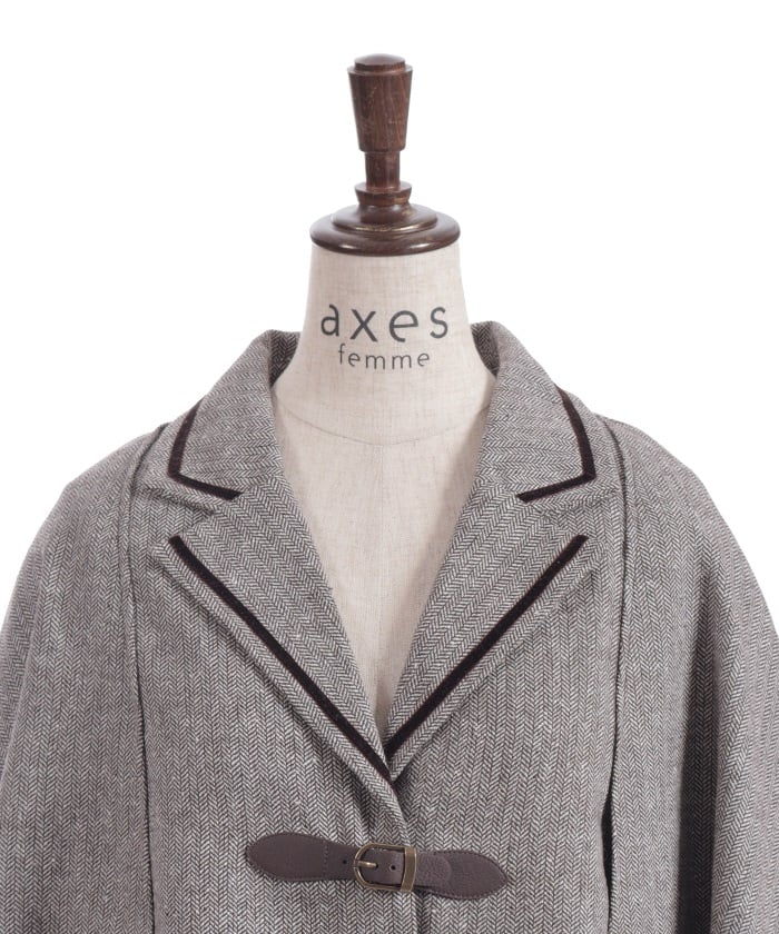Herringbone Cape Jacket