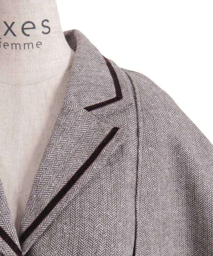 Herringbone Cape Jacket