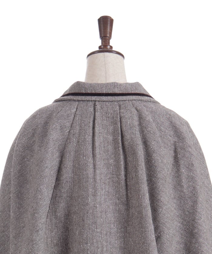 Herringbone Cape Jacket