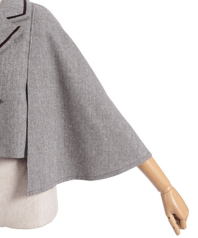 Herringbone Cape Jacket