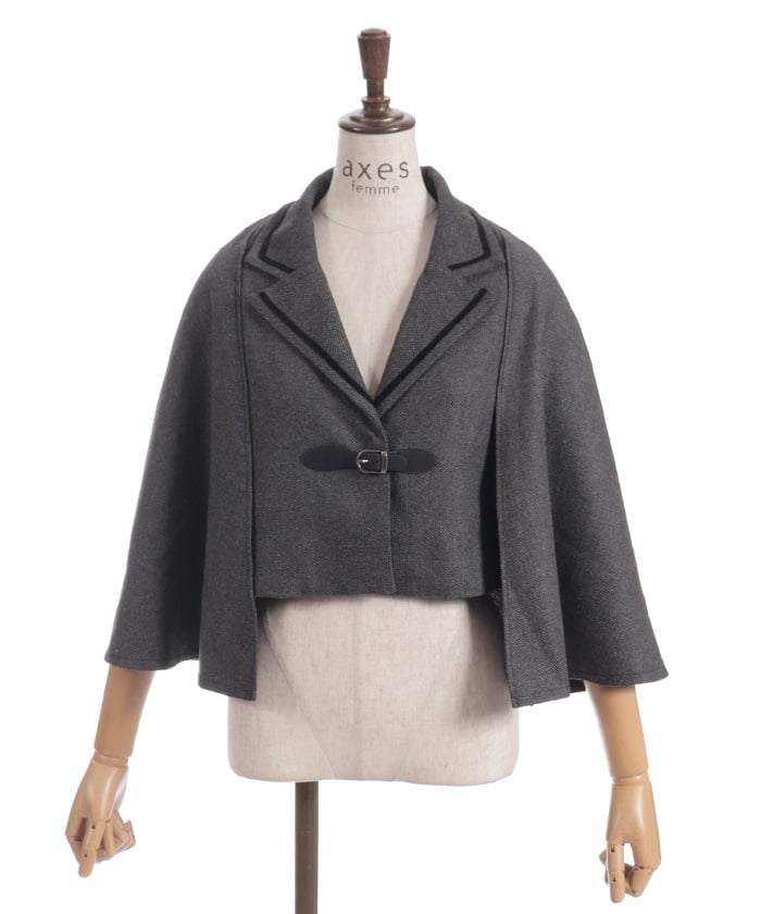 Herringbone Cape Jacket