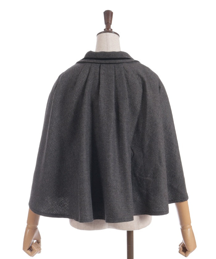 Herringbone Cape Jacket
