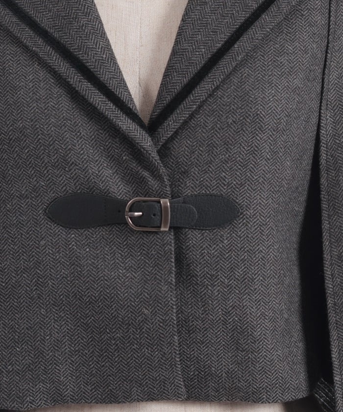 Herringbone Cape Jacket