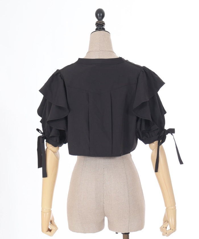 Frill Short Sleeve Short Bolero (Time-limited Price)