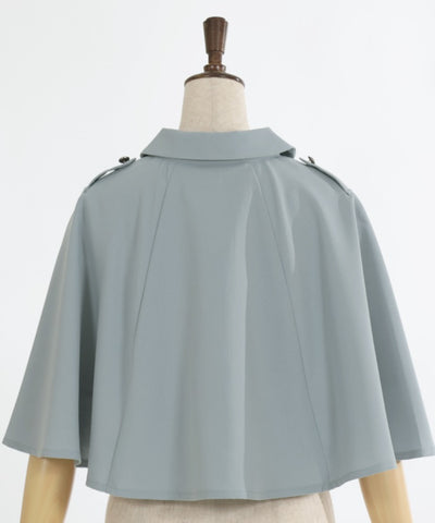 Double Button Cape with Chain