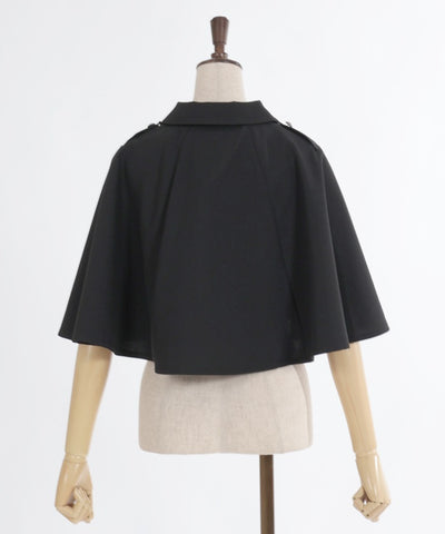 Double Button Cape with Chain