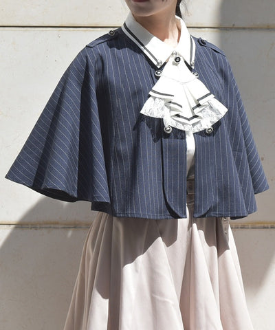 Double Rose Button Cape with Chain