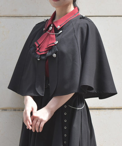 Double Rose Button Cape with Chain