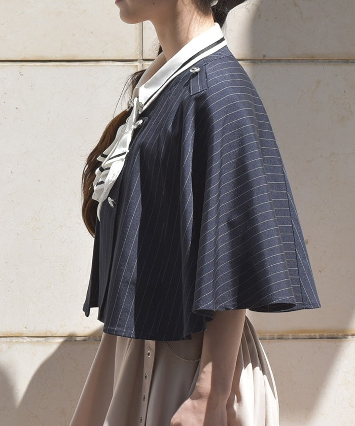 Double Rose Button Cape with Chain