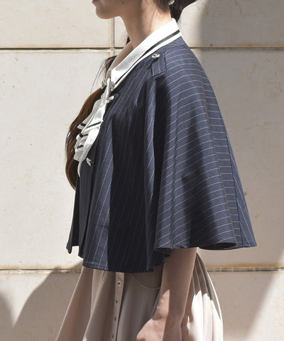 Double Rose Button Cape with Chain