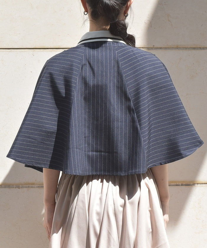 Double Rose Button Cape with Chain