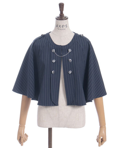 Double Rose Button Cape with Chain