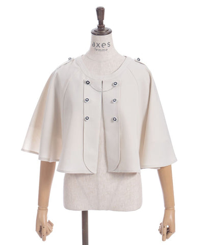 Double Rose Button Cape with Chain
