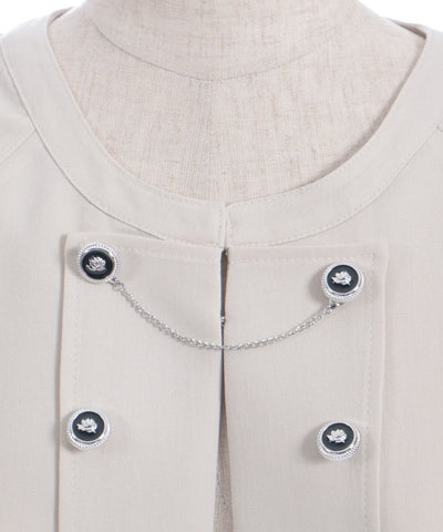 Double Rose Button Cape with Chain