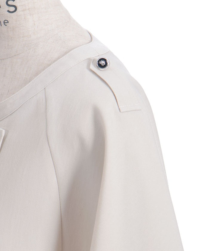 Double Rose Button Cape with Chain