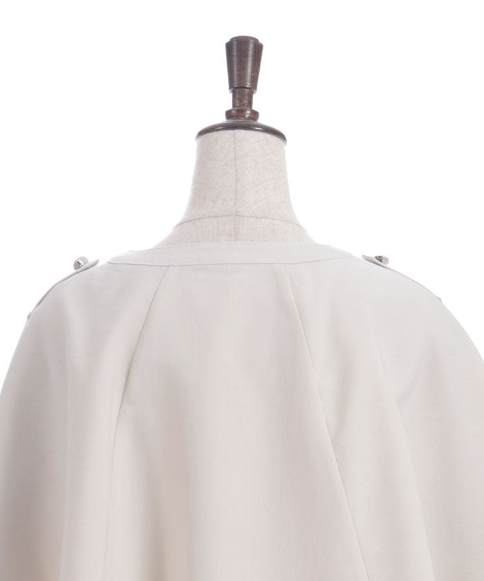 Double Rose Button Cape with Chain