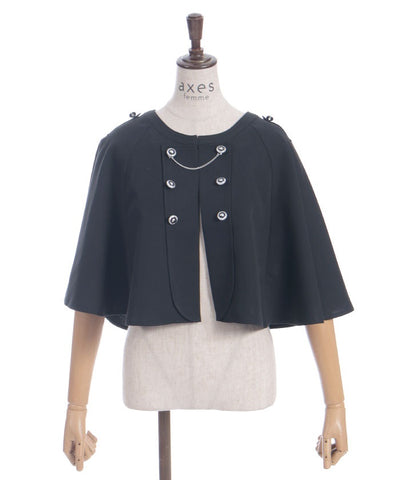 Double Rose Button Cape with Chain
