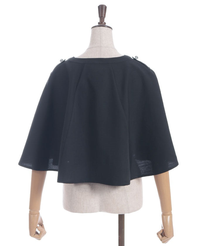 Double Rose Button Cape with Chain