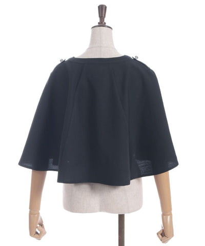Double Rose Button Cape with Chain