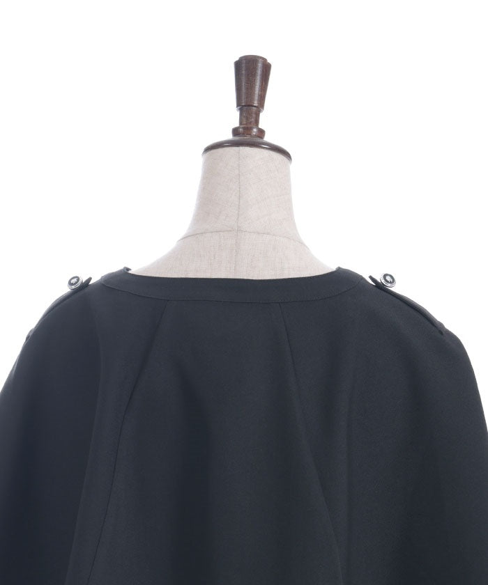 Double Rose Button Cape with Chain