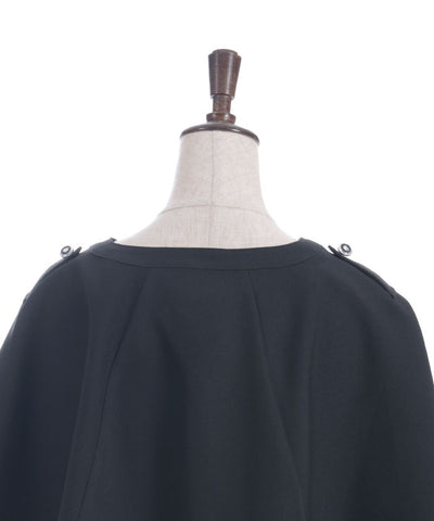 Double Rose Button Cape with Chain
