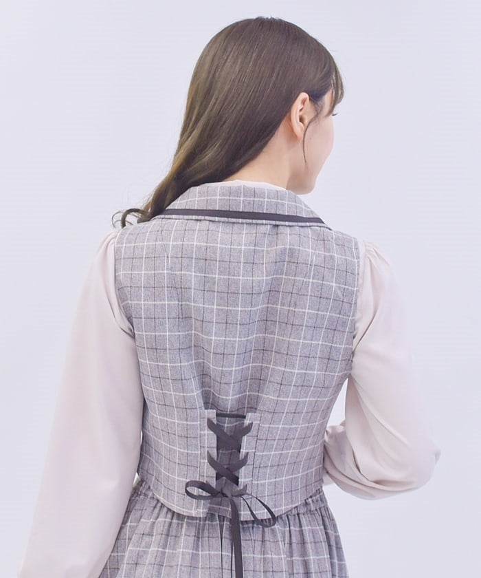 Back Lace-Up Vest (Time-limited Price) – axes femme from JAPAN