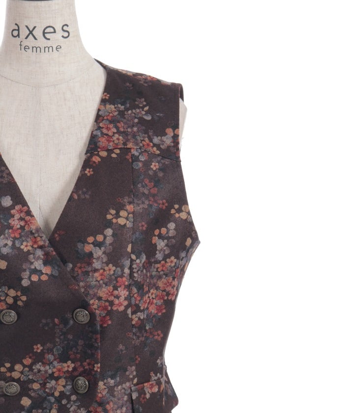 Floral Print Vest