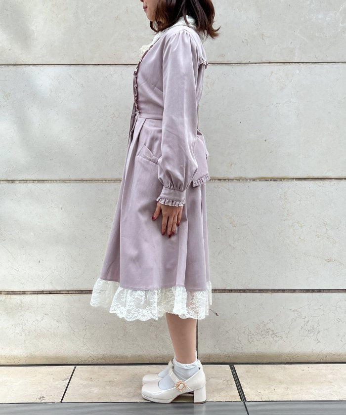 Lace Collar Trench Coat – axes femme from JAPAN