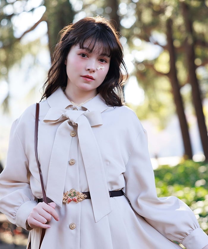 Back Frill Trench Coat – axes femme from JAPAN