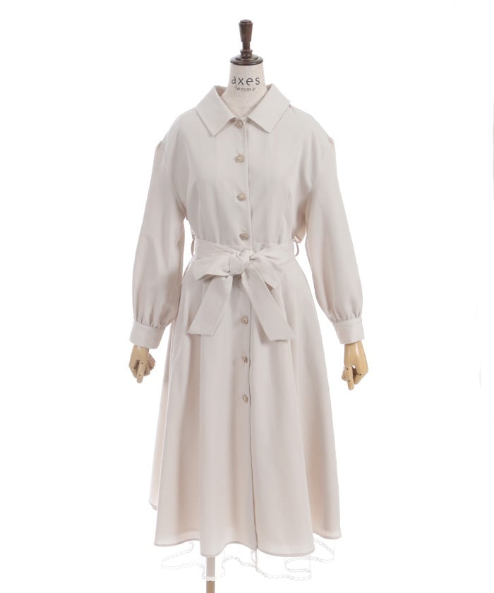 Back Frill Trench Coat – axes femme from JAPAN