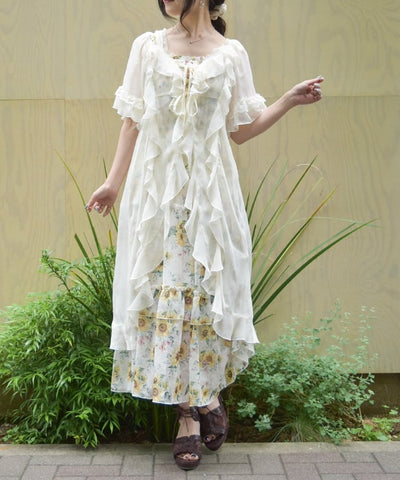 Ruffle Frill Gown