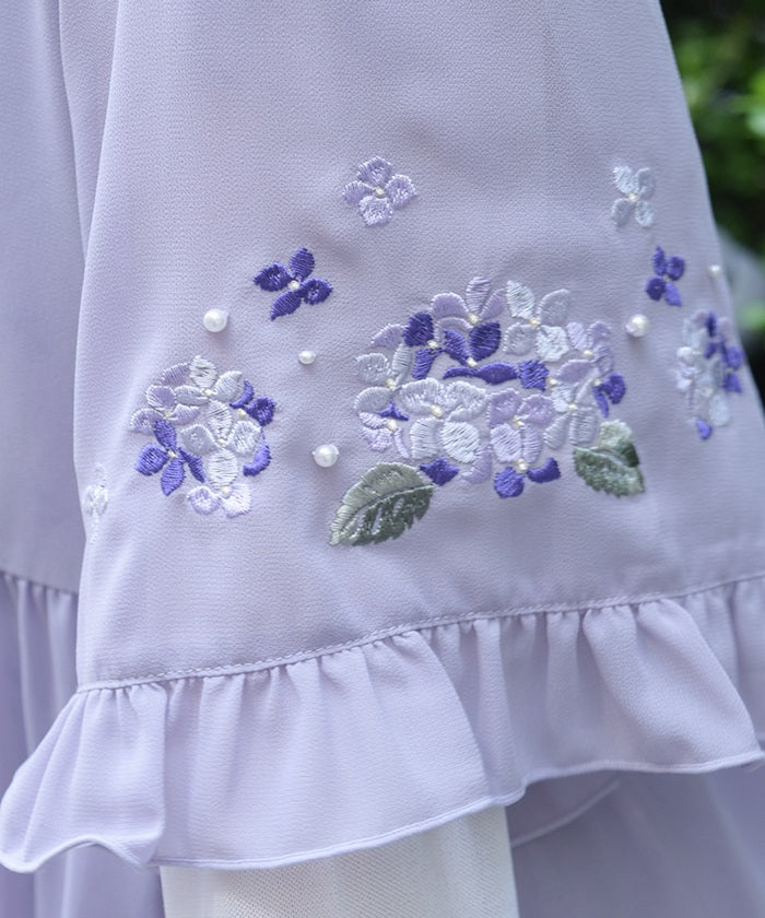 Hydrangea Embroidery Frill Gown – axes femme from JAPAN