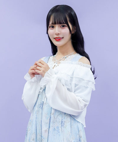 Off-Shoulder Chiffon Bolero