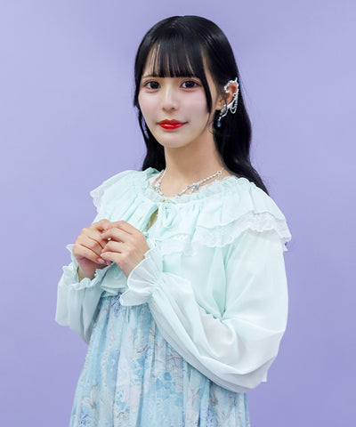 Off-Shoulder Chiffon Bolero