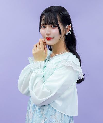 Off-Shoulder Chiffon Bolero