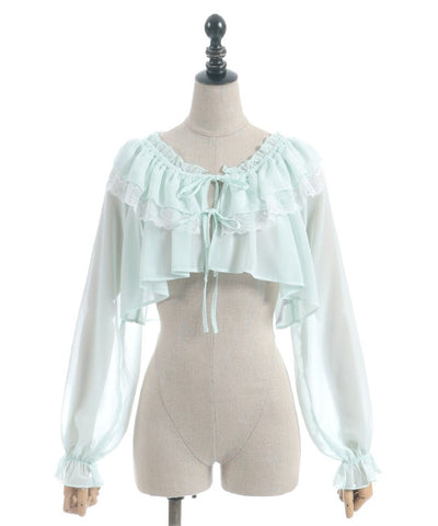 Off-Shoulder Chiffon Bolero