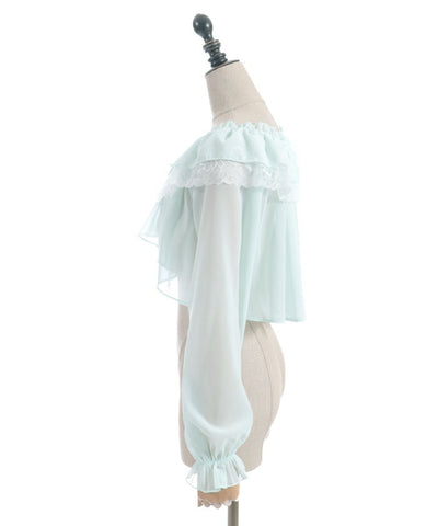 Off-Shoulder Chiffon Bolero
