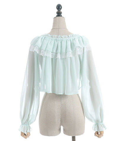 Off-Shoulder Chiffon Bolero