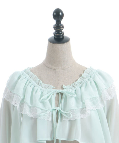 Off-Shoulder Chiffon Bolero