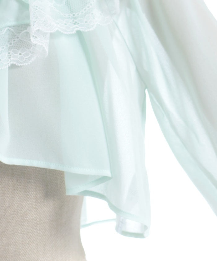 Off-Shoulder Chiffon Bolero