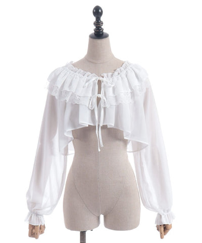 Off-Shoulder Chiffon Bolero