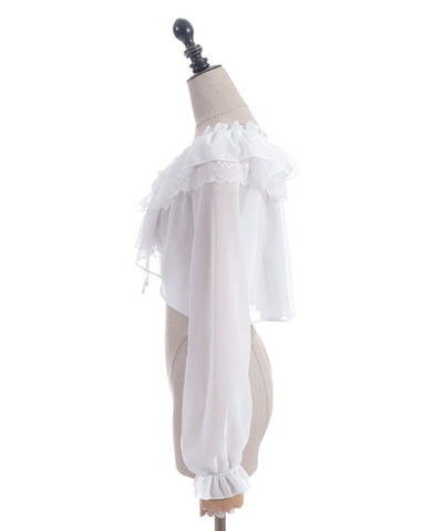 Off-Shoulder Chiffon Bolero