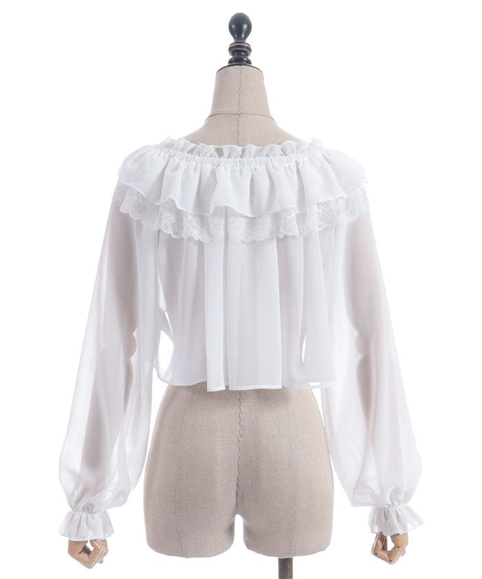 Off-Shoulder Chiffon Bolero