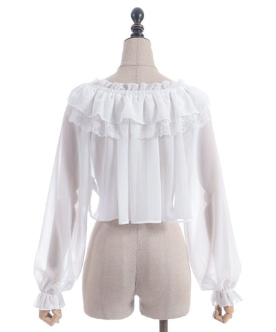 Off-Shoulder Chiffon Bolero