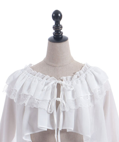 Off-Shoulder Chiffon Bolero