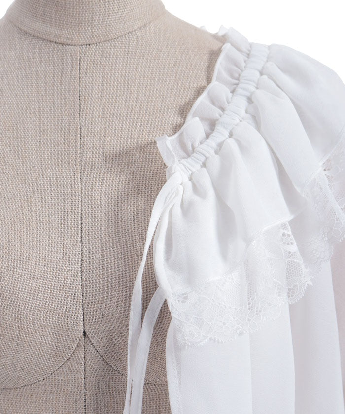 Off-Shoulder Chiffon Bolero