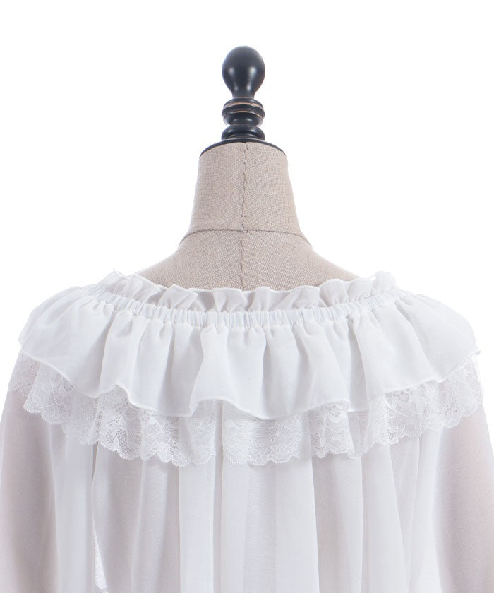 Off-Shoulder Chiffon Bolero