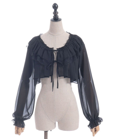 Off-Shoulder Chiffon Bolero